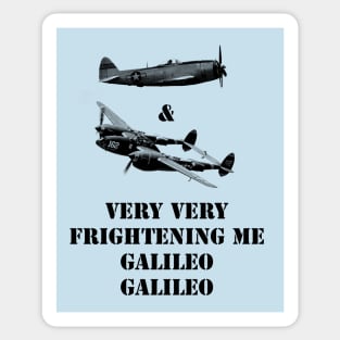 Thunder bolt and Lightning. Bohemian Rhapsody. WW2 fighter planes Sticker